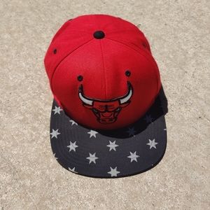 Chicago Bulls Snapback Hat Stars Black Red Bull